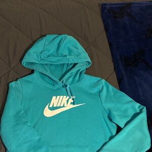 Nike Aqua Hoodie with White Logo